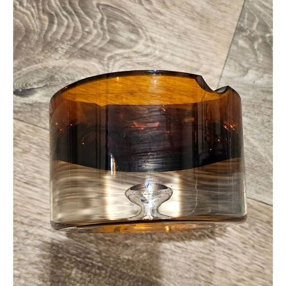 Kronos Vintage Amber Two-toned Poland Ashtray - Picture 8 of 12